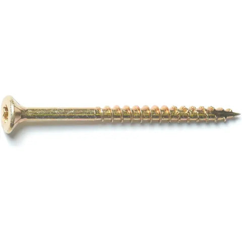 #9 x 2-1/2" Yellow Zinc Star Drive Bugle Head Wood Screws (24107)