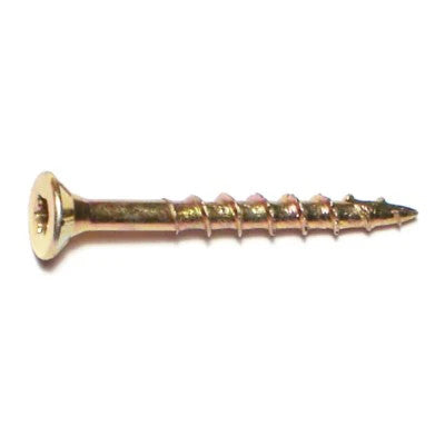 #6 x 1-1/4" Zinc Plated Steel Star Drive Interior Nibs Bugle Head Wood Screws (24097)