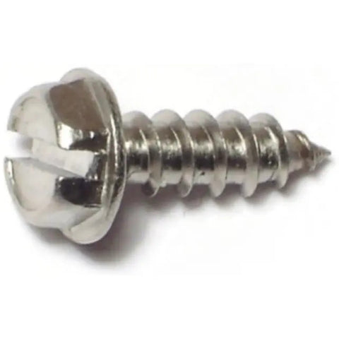 #8 x 1/2" Zinc Plated Slotted Hex Washer Head Sheet Metal Screws (10176)