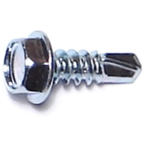 #8-18 x 1/2" Zinc Plated Hex Washer Head Self-Drilling Screws (10275)