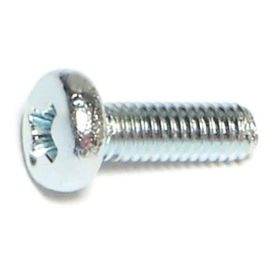 4mm-0.7 x 12mm Zinc Plated Class 4.8 Steel Phillips Pan Head Machine Screws (82055)