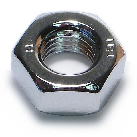 10mm-1.25 Chrome Plated Class 8 Steel Fine Thread Finished Hex Nut (84961)