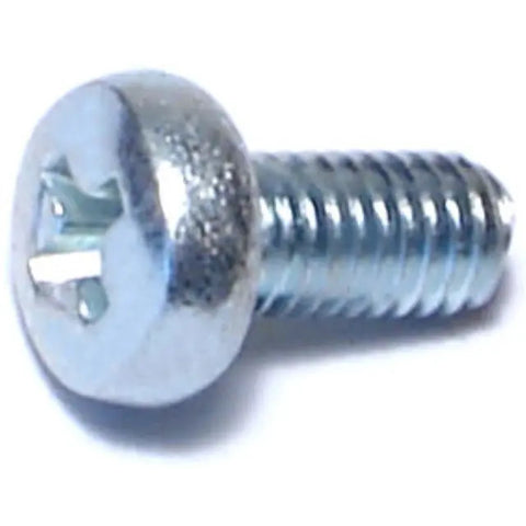 Midwest Fastener 3mm-0.5 x 6mm Zinc Plated Class 4.8 Coarse Thread Phillips Pan Head Machine Screws (82051)