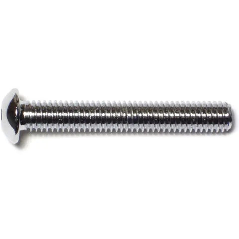 Midwest Fastener 3/8"-16 x 2-1/2" Chrome Plated Grade 8 Coarse Thread Button Head Socket Cap Screws (86996)