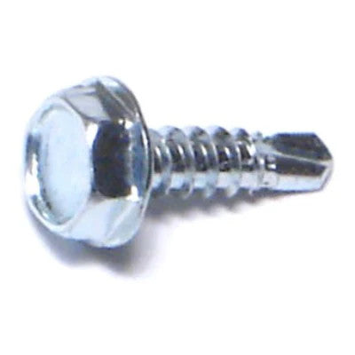 #6-20 x 1/2" Zinc Plated Steel Hex Washer Head Self-Drilling Screws (24129)