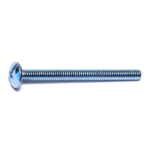 #8-32 x 2" Zinc Plated Steel Coarse Thread Combo Truss Head Machine Screws (24225)
