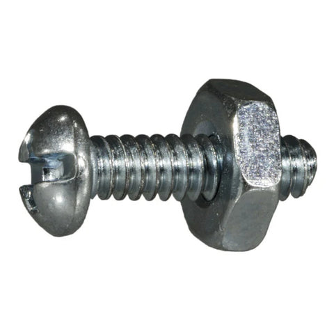 #6-32 x 1/2" Zinc Combo Round Head Machine Screws (23972)
