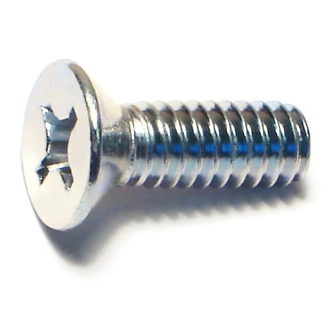 1/4"-20 x 3/4" Zinc Plated Steel Coarse Thread Phillips Flat Head Machine Screws (24032)