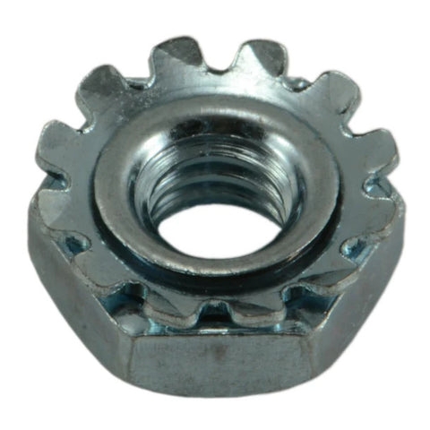 #8-32 Zinc Plated Grade 2 Steel Coarse Thread Kep Lock Nuts (82293)