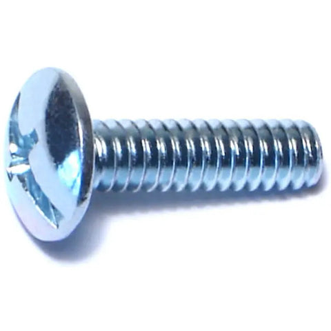 #10-24 x 3/4" Zinc Plated Coarse Thread Combo Truss Head Machine Screws (82142)
