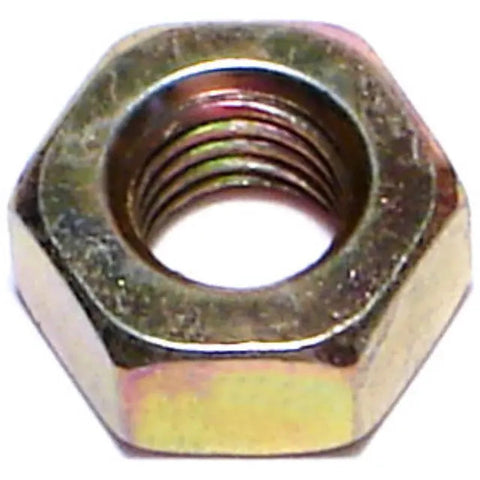 1/4"-28 Yellow Zinc Plated Grade 8 Fine Thread Hex Nuts (82021)