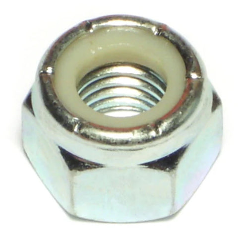 9/16"-18 Zinc Plated Grade 2 Steel Fine Thread Nylon Insert Lock Nut (80283)