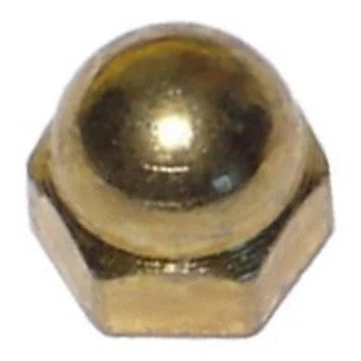 #4-40 Solid Brass Coarse Thread Acorn Cap Nut (80581)