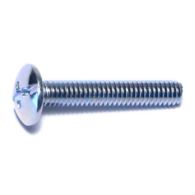 #8-32 x 1" Zinc Plated Steel Coarse Thread Combo Truss Head Machine Screws (82133)