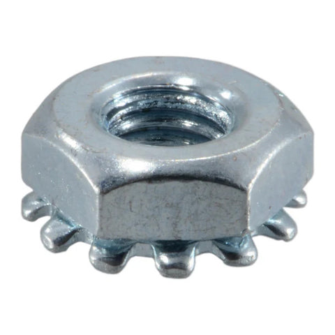 #10-32 Zinc Plated Grade 2 Steel Fine Thread Kep Lock Nuts (82295)