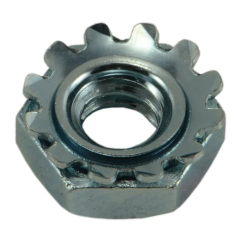 #10-24 Zinc Plated Grade 2 Steel Coarse Thread Kep Lock Nut (82294)
