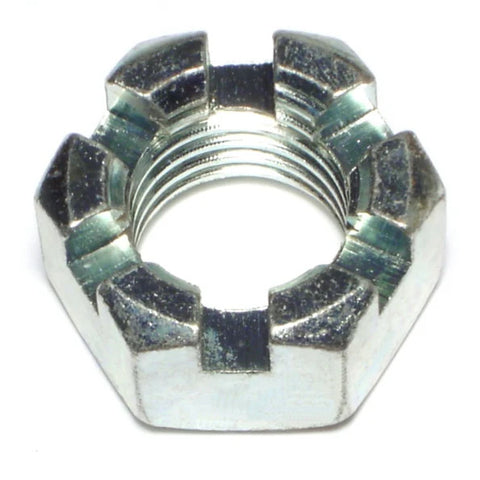 1"-8 Zinc Plated Steel Coarse Thread Slotted Hex Nut (87616)