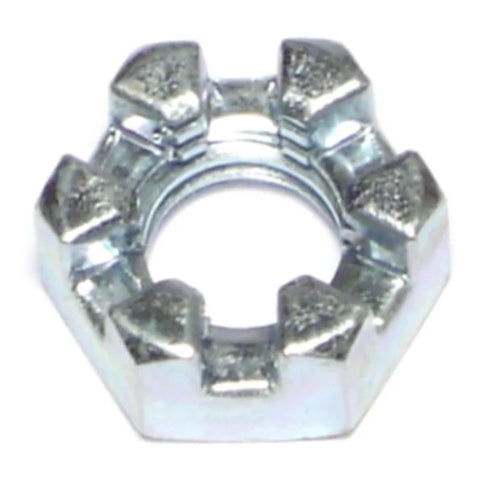 7/16"-14 Zinc Plated Steel Coarse Thread Slotted Hex Nut (87610)