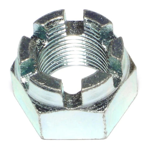 7/8"-14 Zinc Plated Steel Fine Thread Castle Hex Nut (87606)