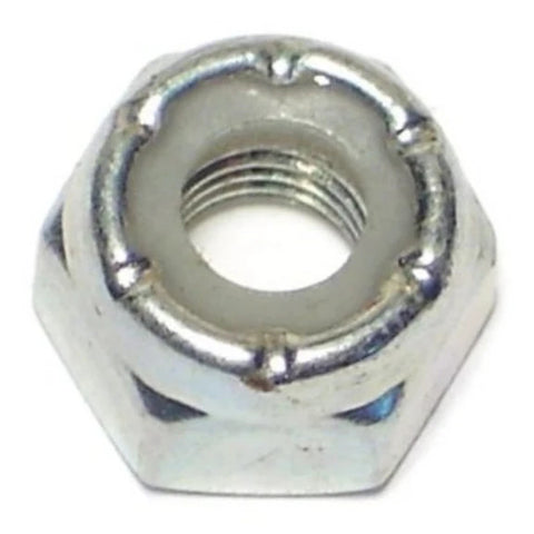 1/4"-28 Zinc Plated Grade 2 Steel Fine Thread Nylon Insert Lock Nut