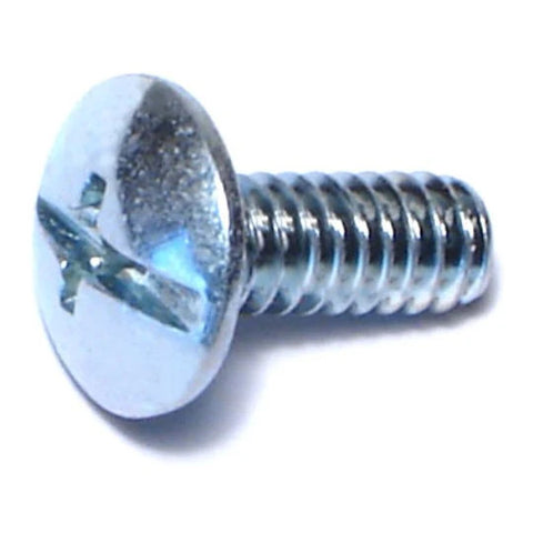 #10-24 x 1/2" Zinc Plated Steel Coarse Thread Combo Truss Head Machine Screw (82141)