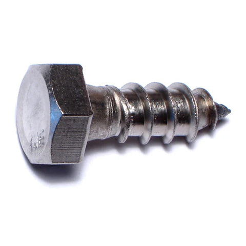 3/8" x 1" 18-8 Stainless Steel Hex Head Lag Screw (83491)