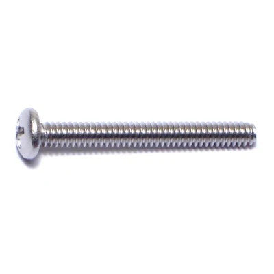 #6-32 x 1-1/4" 18-8 Stainless Steel Coarse Thread Phillips Pan Head Machine Screw (82465)