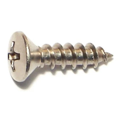 #10 x 3/4" 18-8 Stainless Phillips Oval Head Sheet Metal Screws (82245)