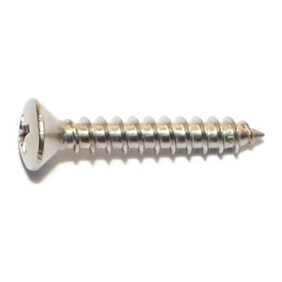 #10 x 1-1/4" 18-8 Stainless Phillips Oval Head Sheet Metal Screw (82253)