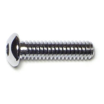 1/4"-20 x 1" Chrome Grade 8 Button Head Socket Cap Screw (86980)