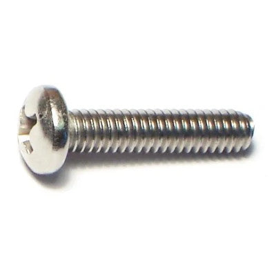 #8-32 x 3/4" 18-8 Stainless Steel Coarse Thread Phillips Pan Head Machine Screw (82473)