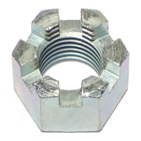7/16"-20 Zinc Plated Steel Fine Thread Castle Hex Nut (80444)