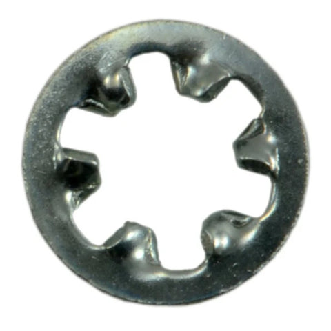 #4 x 7/64" x 9/32" Zinc Plated Grade 2 Steel Internal Tooth Lock Washers (81392)