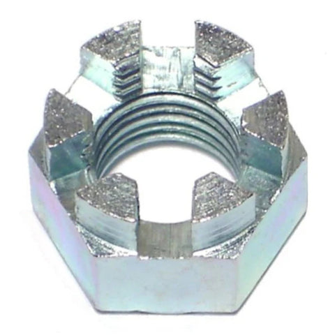 3/8"-24 Zinc Plated Steel Fine Thread Castle Hex Nut (80443)