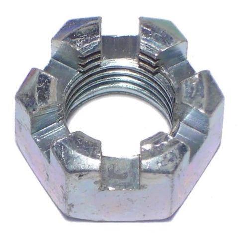 1/2"-20 Zinc Plated Steel Fine Thread Castle Hex Nut (80445)