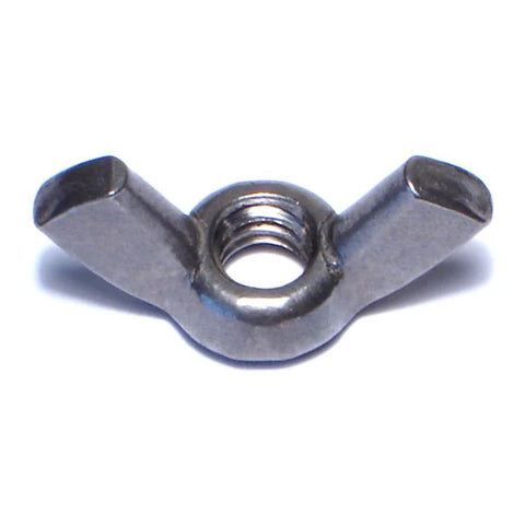 1/4"-20 x 1-3/32" 18-8 Stainless Steel Coarse Thread Cold Forged Wing Nut (82517)