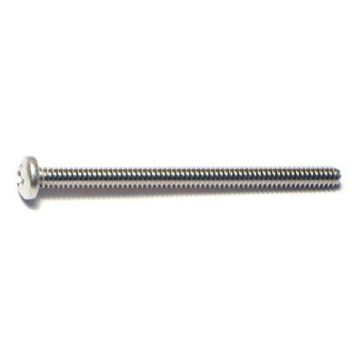 #6-32 x 2" 18-8 Stainless Steel Coarse Thread Phillips Pan Head Machine Screw (82467)