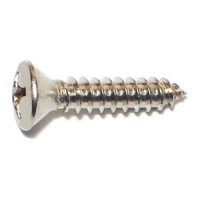 #12 x 1" 18-8 Stainless Steel Phillips Oval Head Sheet Metal Screw (86057)