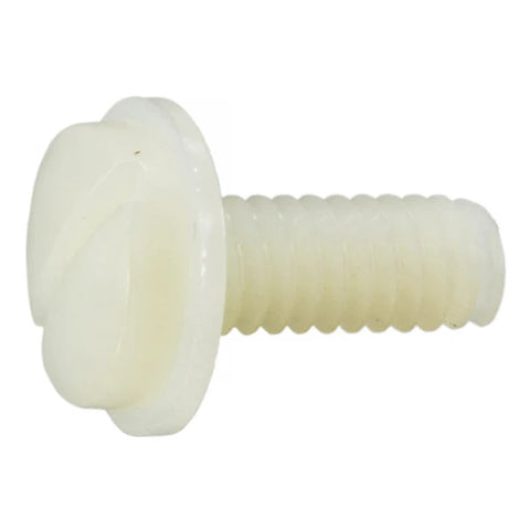 1/4"-20 x 5/8" Nylon Plastic License Plate Slotted Pan Machine Screw (84763)