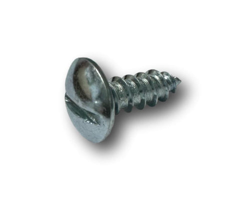 #14 x 3/4" Zinc Plated Steel Slotted Round Head Automotive Trim Sheet Metal Screw (84765)