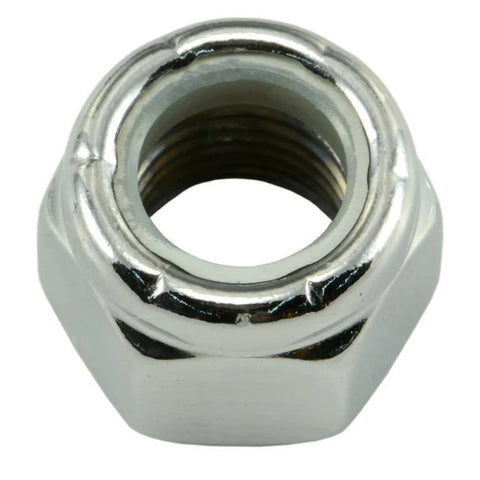 3/8"-24 Chrome Plated Steel Fine Thread Nylon Insert Lock Nut (87217)