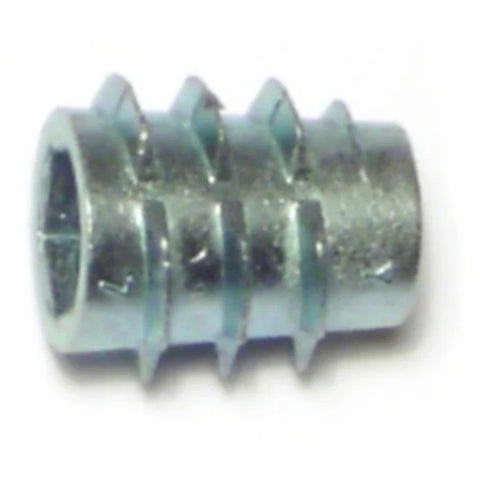 1/4"-20 x 1/2" Zinc Alloy Coarse Thread Hex Drive Wood Insert (84383)