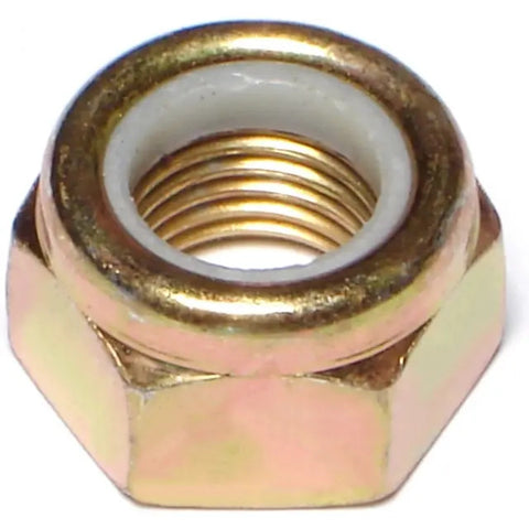 4mm-1.5 Yellow Zinc Plated Class 8 Fine Thread Nylon Insert Lock Nut (88397)