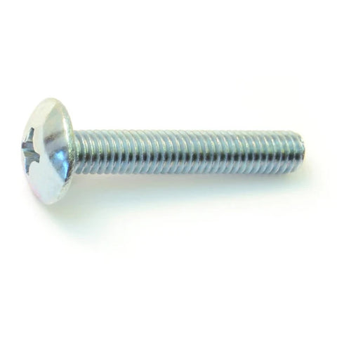 6mm-1.0 x 35mm Zinc Plated Class 4.8 Steel Coarse Thread Phillips Truss Head Machine Screw (88638)