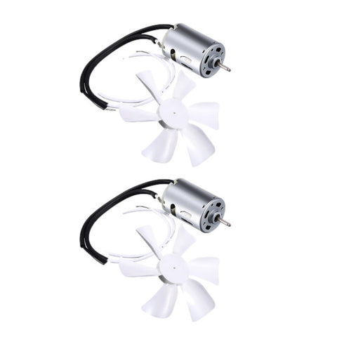 6-Inch White D-Bore Fan Blade & 12V D-Shaft Vent Motor 2 Pack (RT-FVM-6012D2P)
