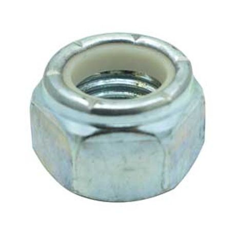 12mm-1.25 Zinc Plated Class 8 Steel Extra Fine Thread Nylon Insert Lock Nut (88395)