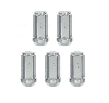 (5 Pack) 1/2" Chrome Lug Nut 1.99" Long Kit
