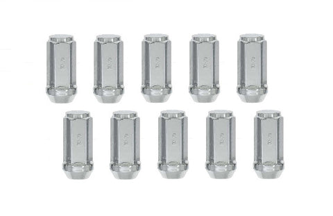 (10 Pack) 1/2" Chrome Lug Nut 1.99" Long Kit