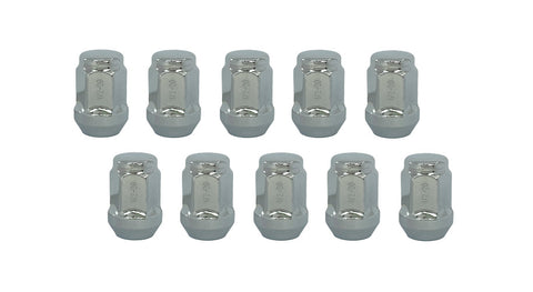 (10 Pack) 1/2" Chrome Lug Nut 1.38" Long Kit