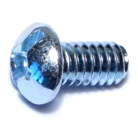 1/4"-20 x 1/2" Zinc Plated Steel Coarse Thread Combo Round Head Machine Screws (11964)